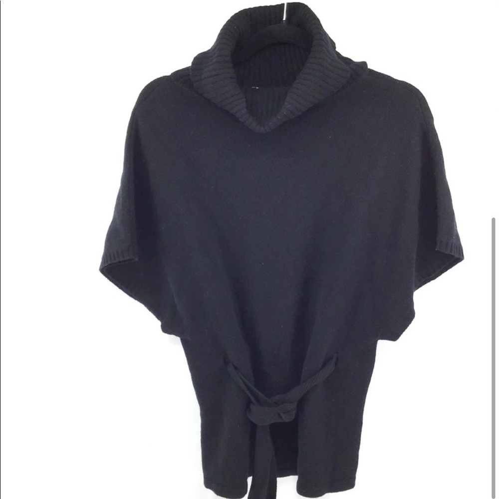 Michael Stars Cashmere Belted Turtle Neck Top
